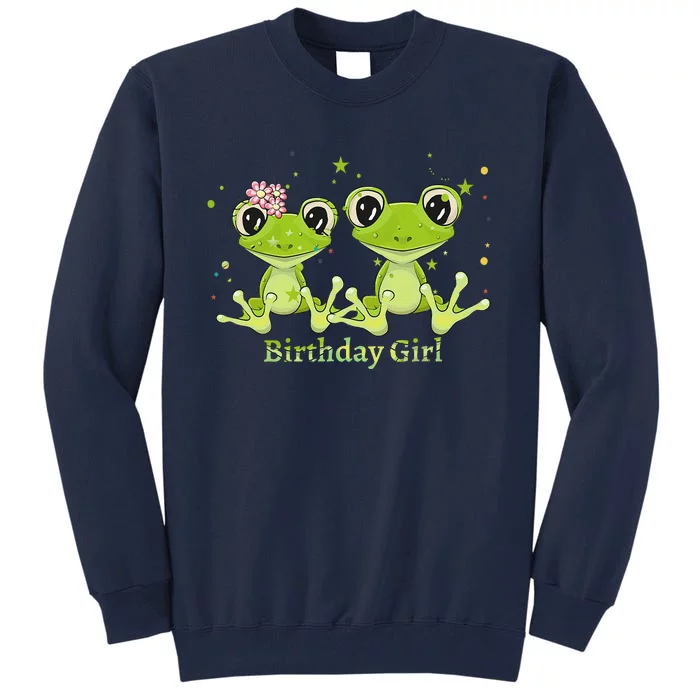 Frog Party Frog Birthday Party Happy Birthday Frog Birthday Tall Sweatshirt