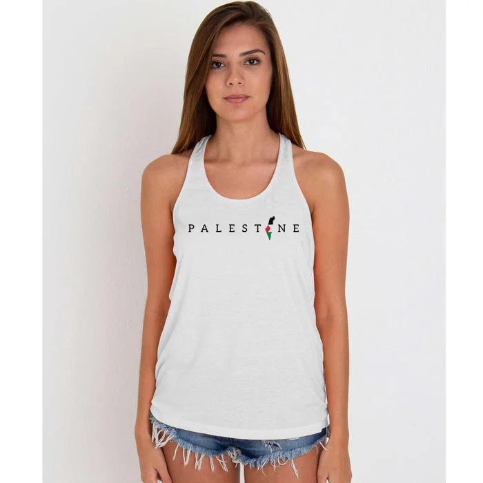 Free Palestine Women's Knotted Racerback Tank