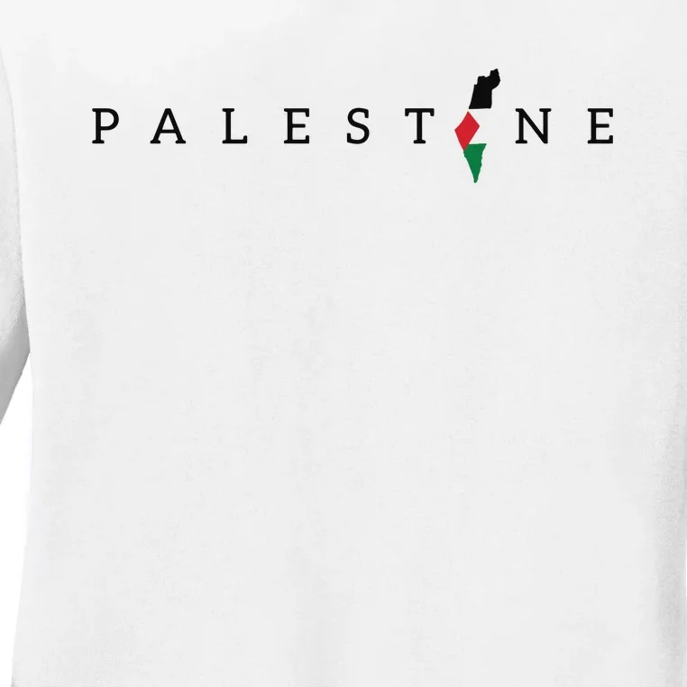 Free Palestine Ladies Long Sleeve Shirt