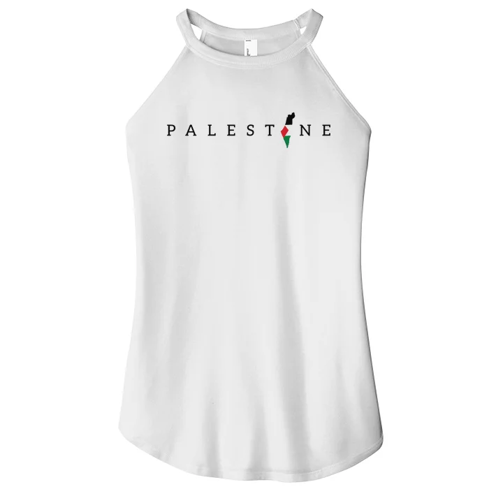 Free Palestine Women’s Perfect Tri Rocker Tank