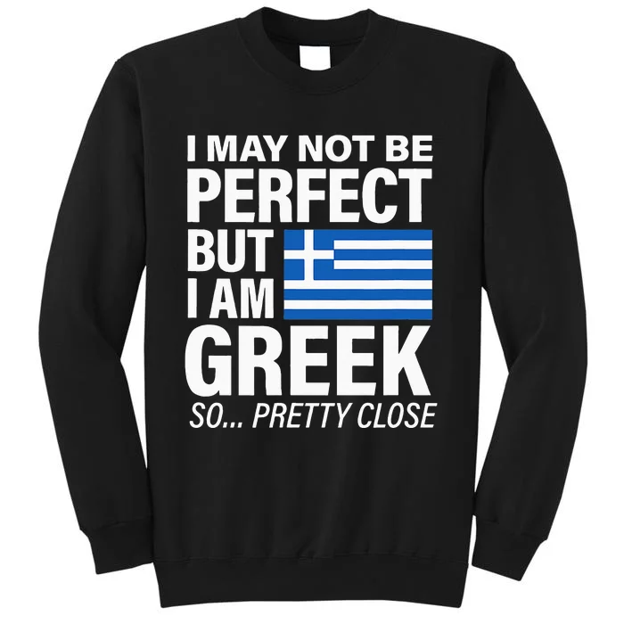 Funny Perfect Greek Flag I Love Greece Tall Sweatshirt