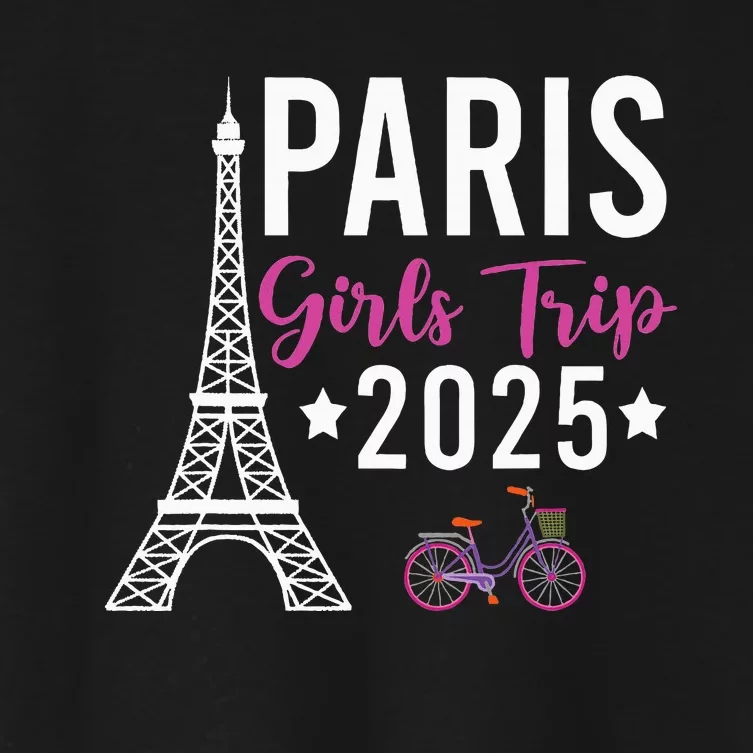 France Paris Girl Trip 2025 Summer Vacation Ladies Weekend Women's Crop Top Tee