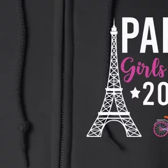 France Paris Girl Trip 2025 Summer Vacation Ladies Weekend Full Zip Hoodie