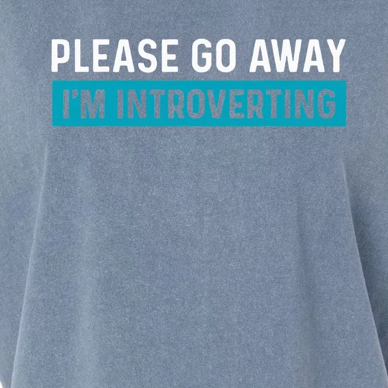 Funny Please Go Away IM Introverting Introversion Garment-Dyed Women's Muscle Tee