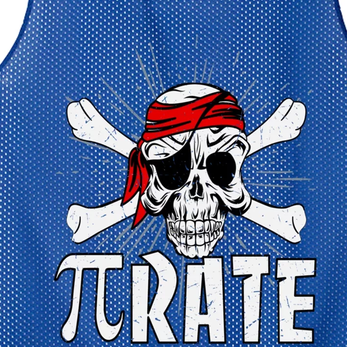 Funny Pigiftrate Gift Happy Pi Day Math Geek Pirate Lover Gift Mesh Reversible Basketball Jersey Tank