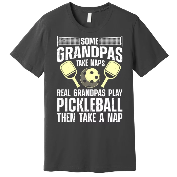 Funny Pickleball Grandpa Pickleball Player Gift Premium T-Shirt