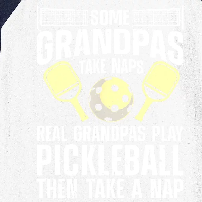 Funny Pickleball Grandpa Pickleball Player Gift Baseball Sleeve Shirt