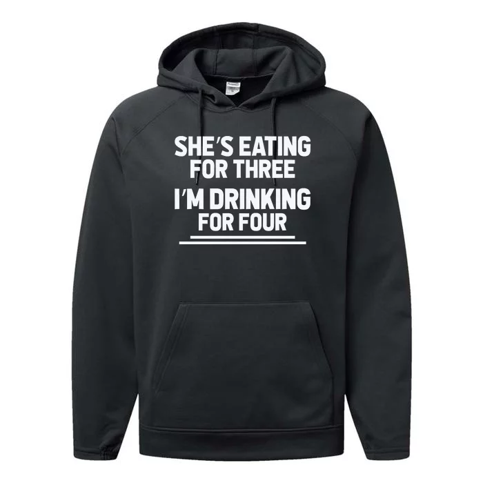 Funny Pregnancy Gift Twin Drinking Performance Fleece Hoodie