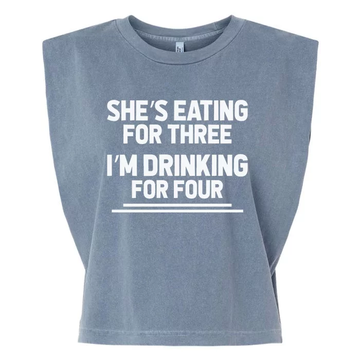 Funny Pregnancy Gift Twin Drinking Garment-Dyed Women's Muscle Tee