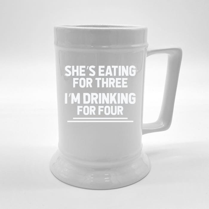 Funny Pregnancy Gift Twin Drinking Front & Back Beer Stein