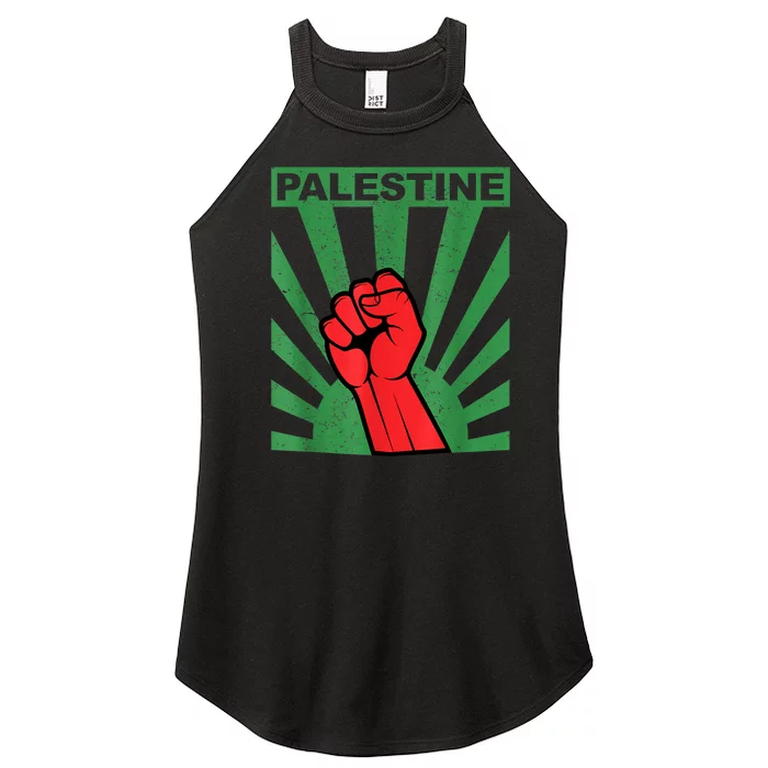 Free Palestine Gaza Palestinian Women’s Perfect Tri Rocker Tank