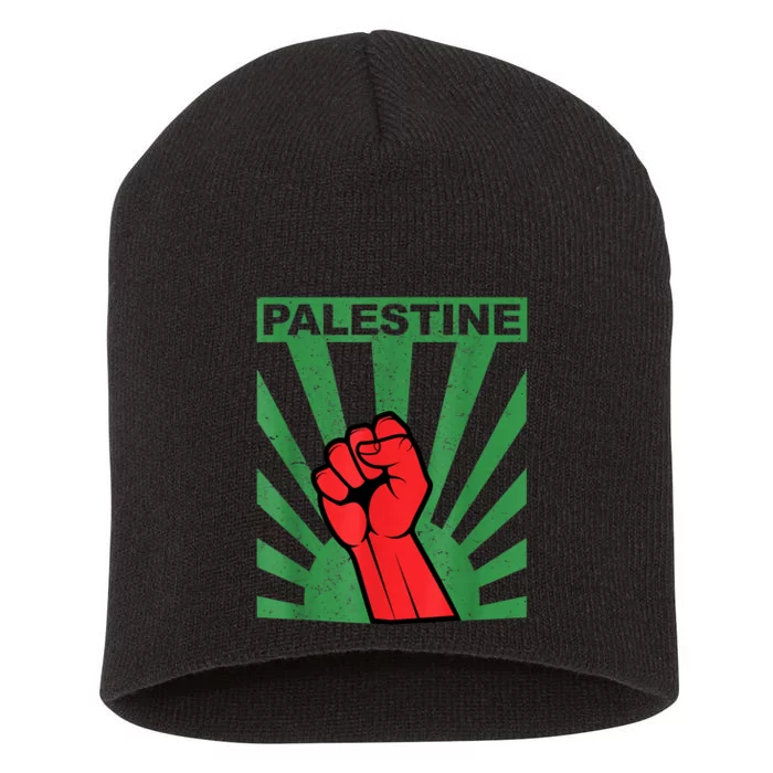 Free Palestine Gaza Palestinian Short Acrylic Beanie