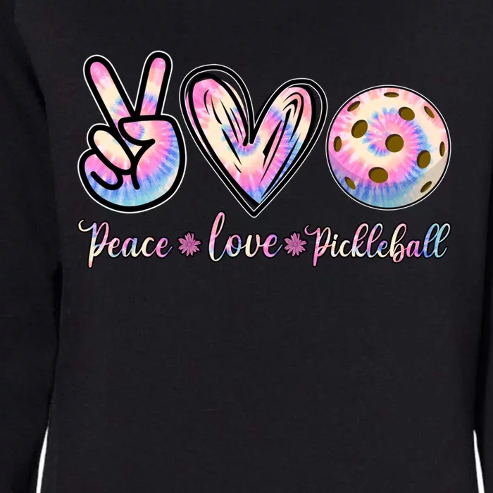 Funny Pickleball Gift Retired Ladies Peace Love Pickleball Great Gift Womens California Wash Sweatshirt