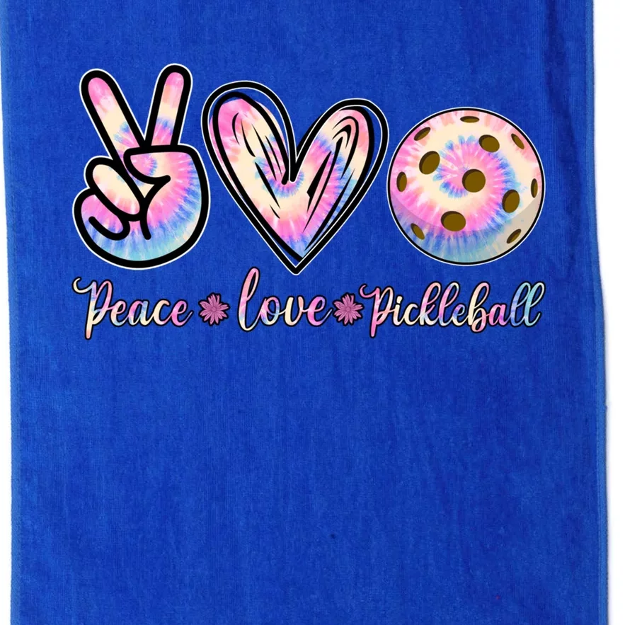 Funny Pickleball Gift Retired Ladies Peace Love Pickleball Great Gift Platinum Collection Golf Towel