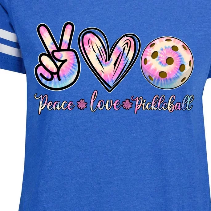 Funny Pickleball Gift Retired Ladies Peace Love Pickleball Great Gift Enza Ladies Jersey Football T-Shirt