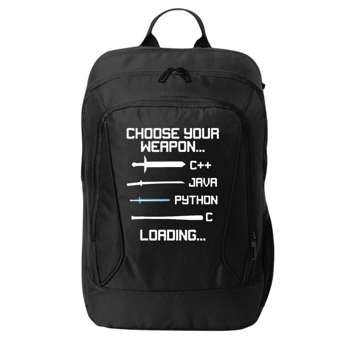 Funny Programmer Geek Java C Programming City Backpack