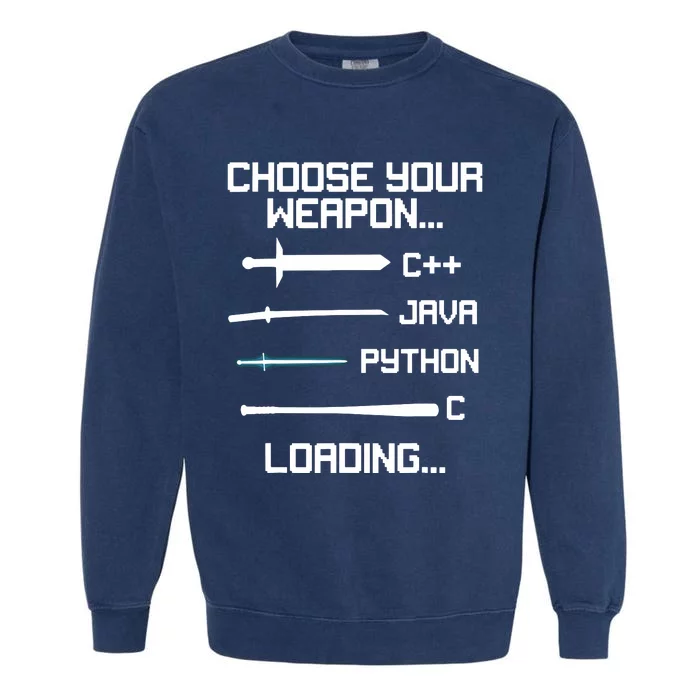 Funny Programmer Geek Java C Programming Garment-Dyed Sweatshirt