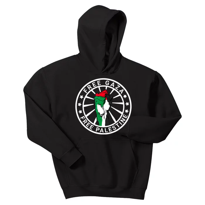 Free Palestine Gaza Palestinian Flag Kids Hoodie