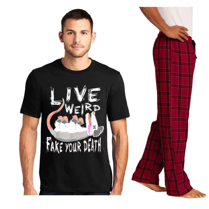 Funny Possum Gift Live Weird Fake Your Death Opossum Pajama Set