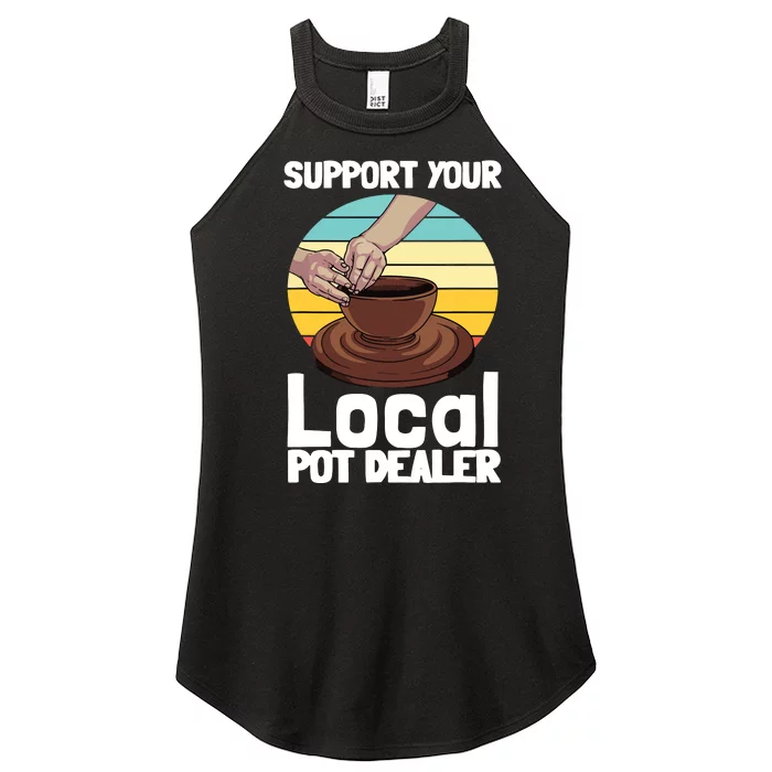 Funny Pottery Gift For Pot Dealer Pottery Artists Women’s Perfect Tri Rocker Tank