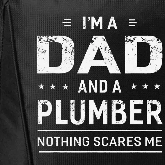 Funny Plumber Gift for Plumbing Dad Father's Day City Backpack