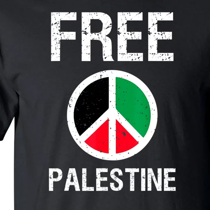 Free Palestine Gaza Palestinian Flag Peace Tall T-Shirt