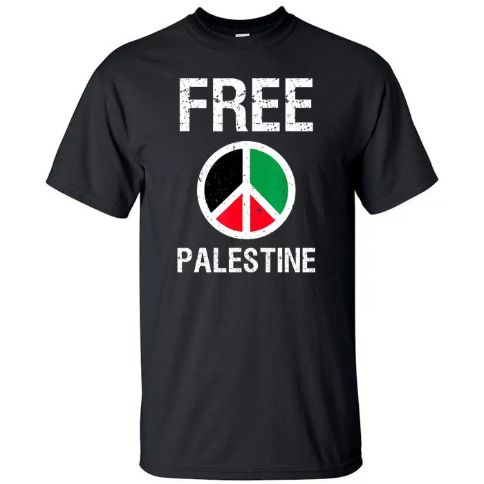 Free Palestine Gaza Palestinian Flag Peace Tall T-Shirt