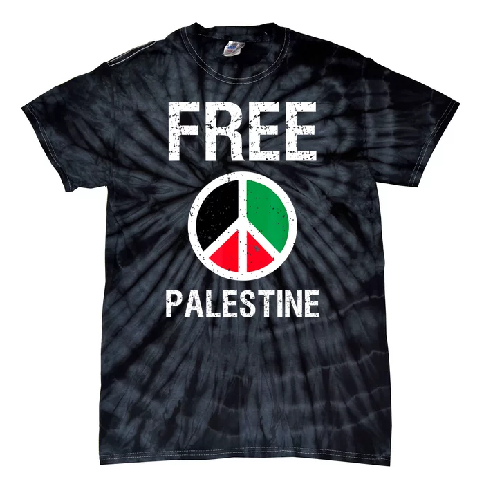 Free Palestine Gaza Palestinian Flag Peace Tie-Dye T-Shirt