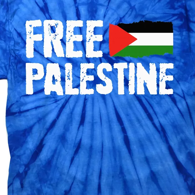 Free Palestine Gaza Flag Arabic Freedom for Palestinians Tie-Dye T-Shirt