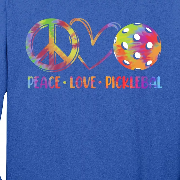 Funny Pickleball Gift Retired Ladies Peace Love Pickleball Gift Long Sleeve Shirt