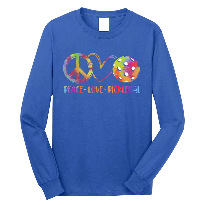 Funny Pickleball Gift Retired Ladies Peace Love Pickleball Gift Long Sleeve Shirt