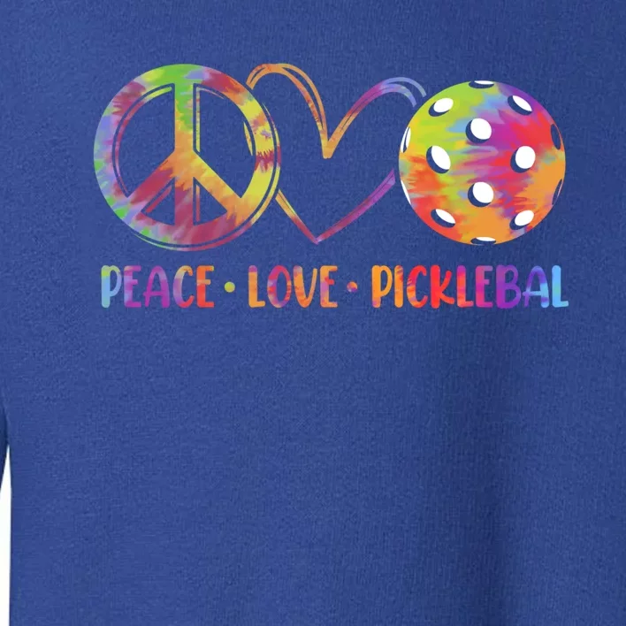 Funny Pickleball Gift Retired Ladies Peace Love Pickleball Gift Toddler Sweatshirt