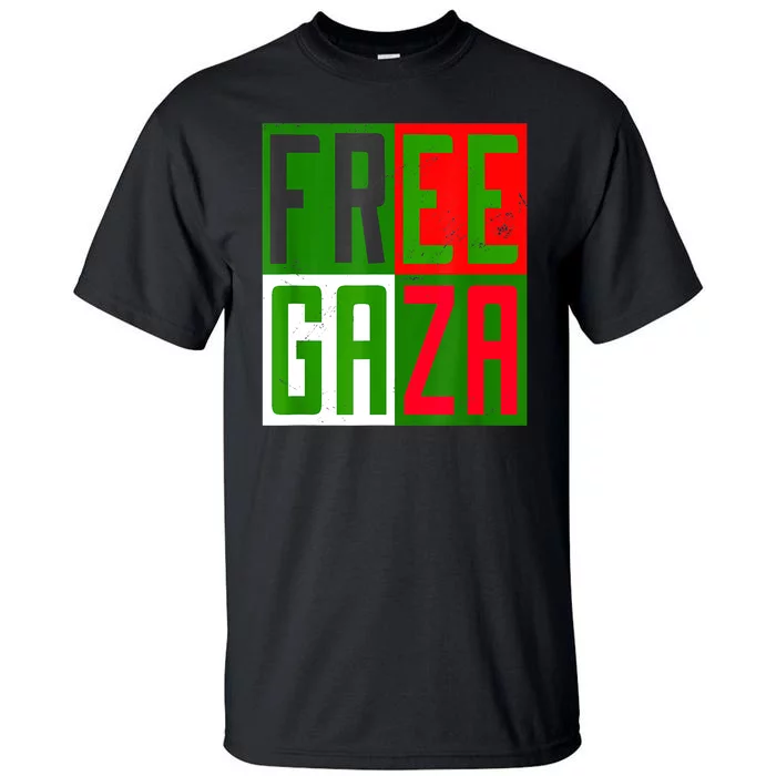 Free Palestine Gaza Palestinian Flag Peace Tall T-Shirt