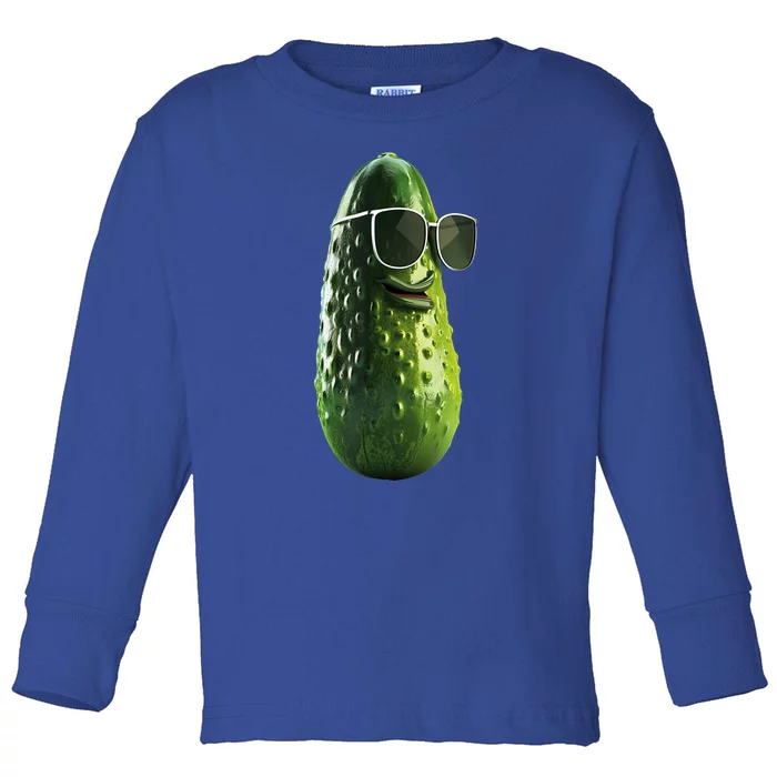 Funny Pickle Glasses Gift Toddler Long Sleeve Shirt