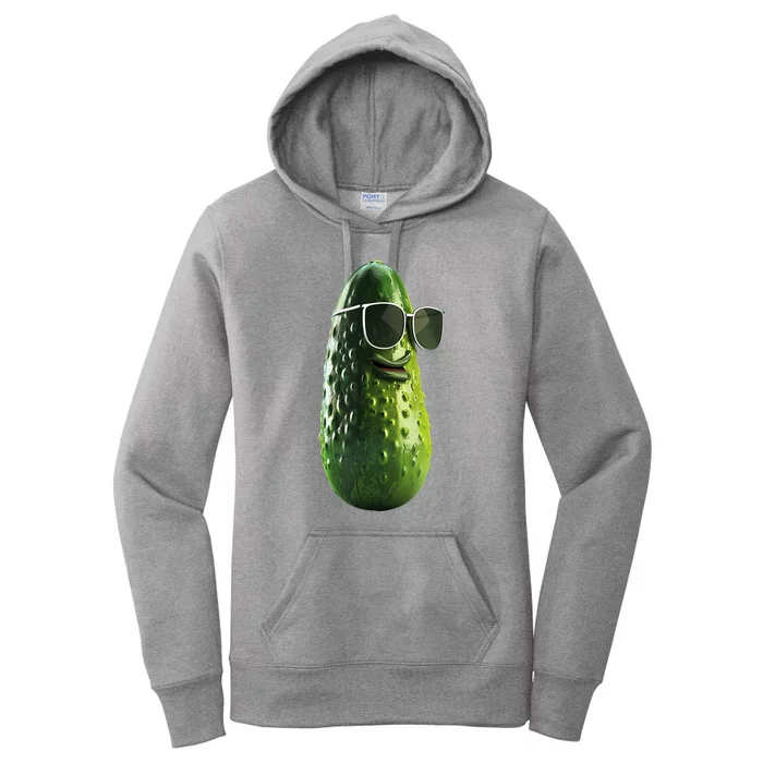 Funny Pickle Glasses Gift Women's Pullover Hoodie