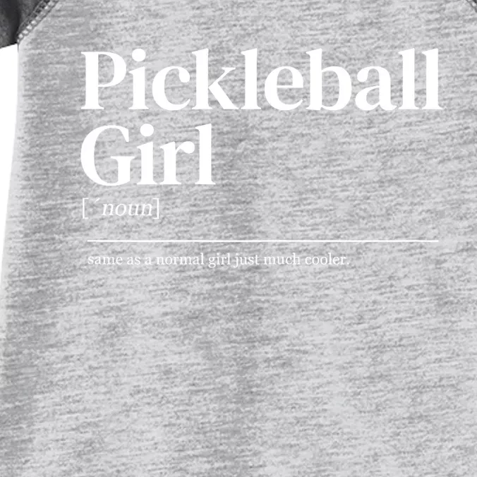 Funny Pickleball Girl Quote Definition Gift For Paddles Fan Infant Baby Jersey Bodysuit