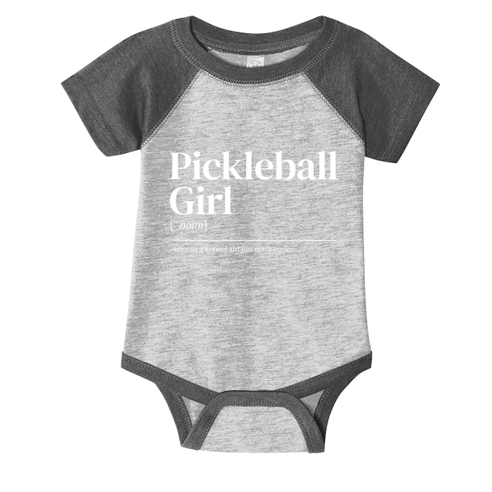 Funny Pickleball Girl Quote Definition Gift For Paddles Fan Infant Baby Jersey Bodysuit