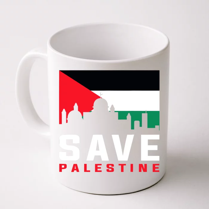 Free Palestine Gaza Flag Arabic Freedom For Palestinians Front & Back Coffee Mug