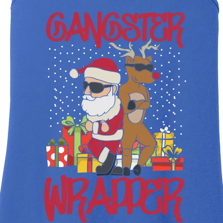 Funny Pun Gangsta Gangster Wrapper Ugly Christmas Ladies Essential Tank