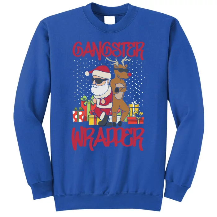 Funny Pun Gangsta Gangster Wrapper Ugly Christmas Tall Sweatshirt