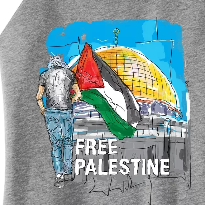 Free Palestine Gift Save Gaza Gift Women’s Perfect Tri Rocker Tank