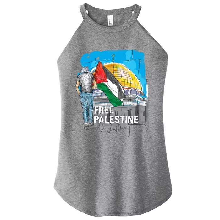 Free Palestine Gift Save Gaza Gift Women’s Perfect Tri Rocker Tank