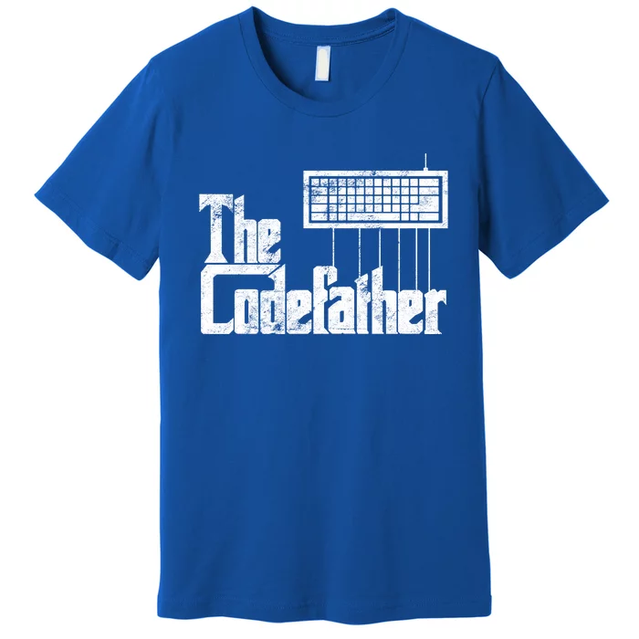 Funny Programmer Gift The Codefather Vintage Premium T-Shirt