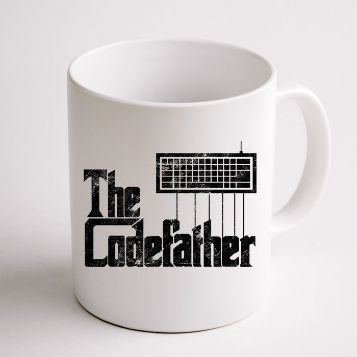 Funny Programmer Gift The Codefather Vintage Front & Back Coffee Mug