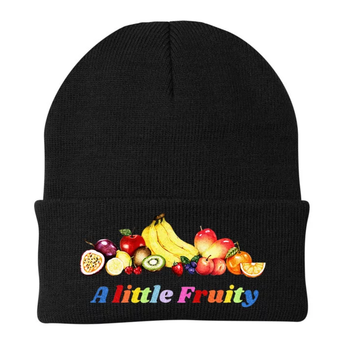 Fruity Pride Gay LGBTQ Fun Rainbow Colors Knit Cap Winter Beanie