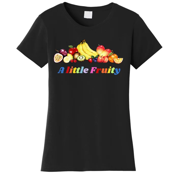 Fruity Pride Gay LGBTQ Fun Rainbow Colors Women's T-Shirt