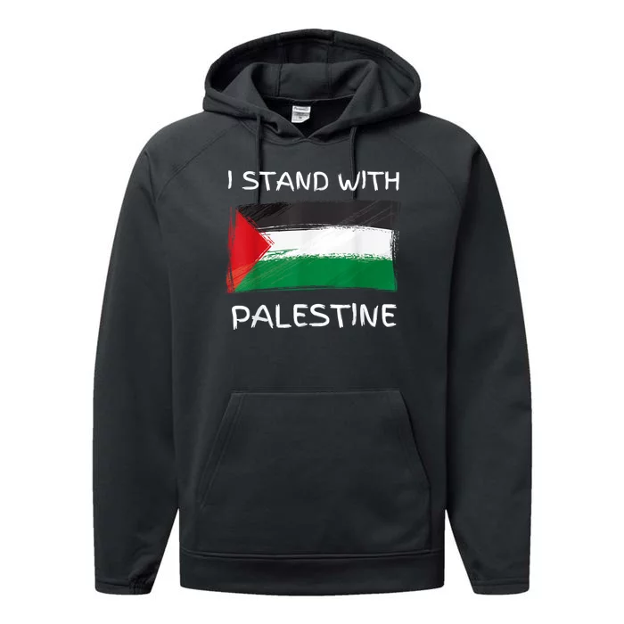 Free Palestine Gaza Flag I Stand With Palestine Freedom Performance Fleece Hoodie