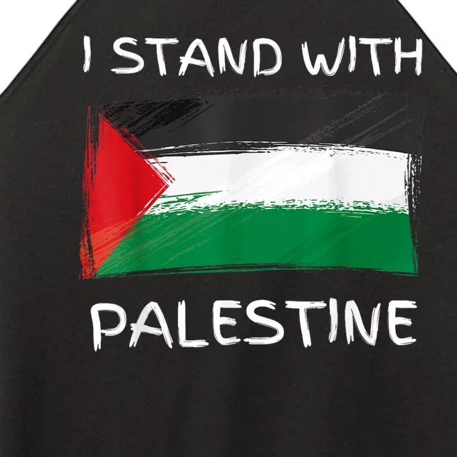 Free Palestine Gaza Flag I Stand With Palestine Freedom Women’s Perfect Tri Rocker Tank