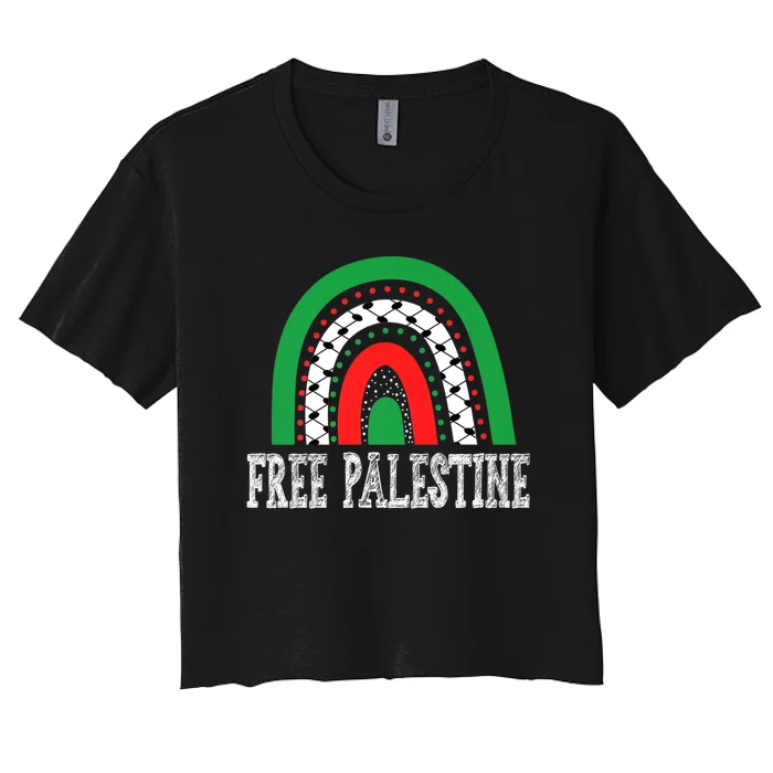 Free Palestine Gaza Palestinian Women's Crop Top Tee