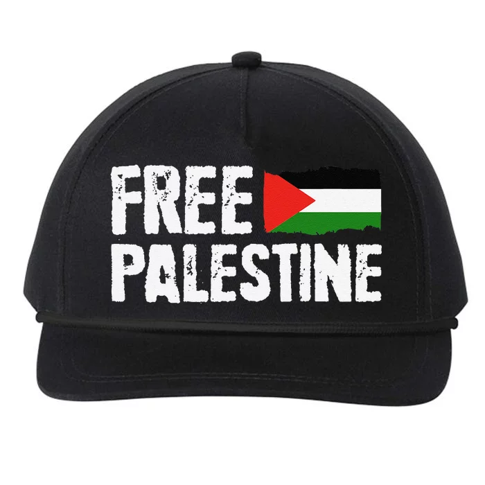 Free Palestine Gaza Flag Arabic Freedom For Palestinians Snapback Five-Panel Rope Hat